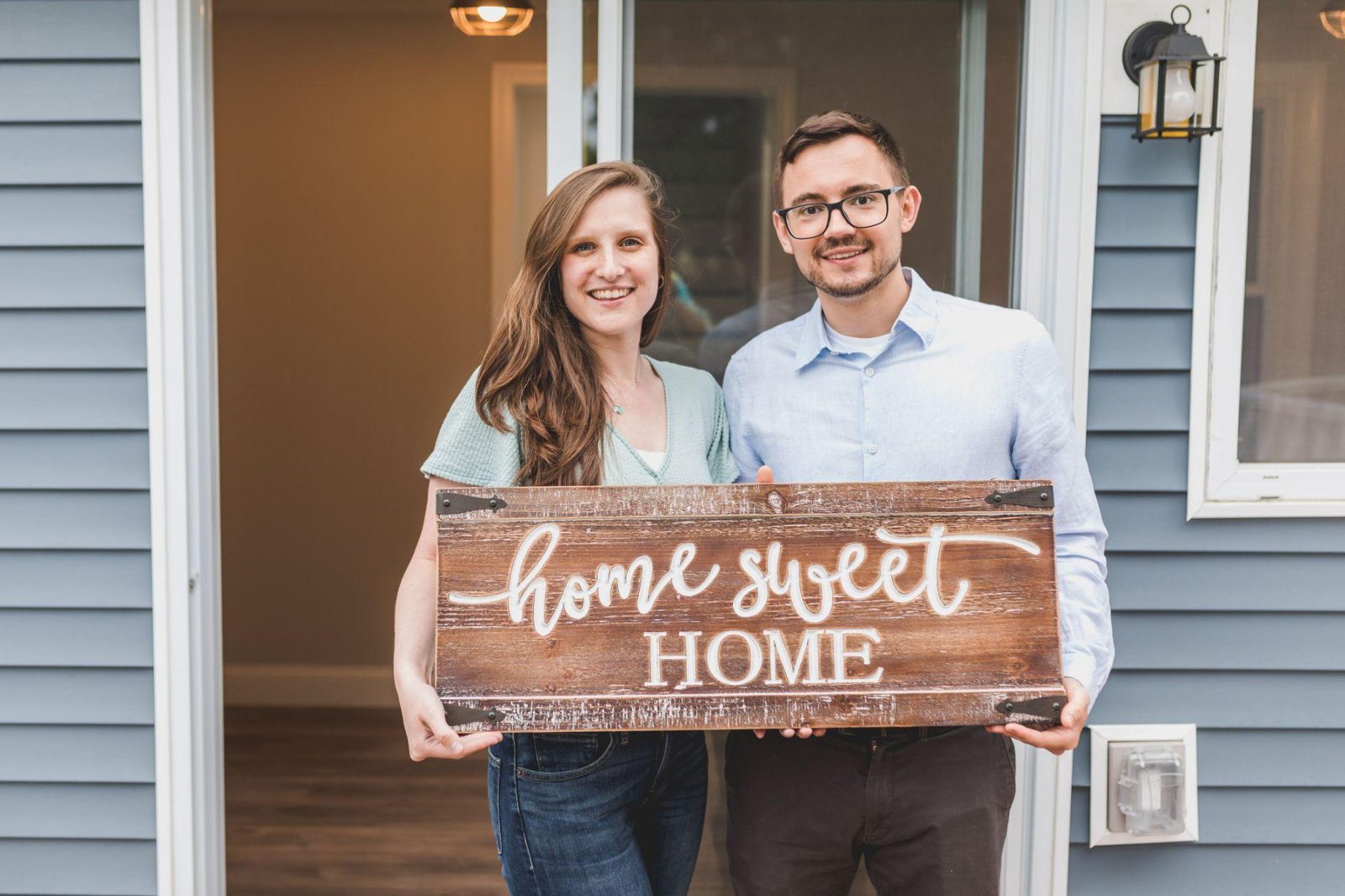 A couple holding a